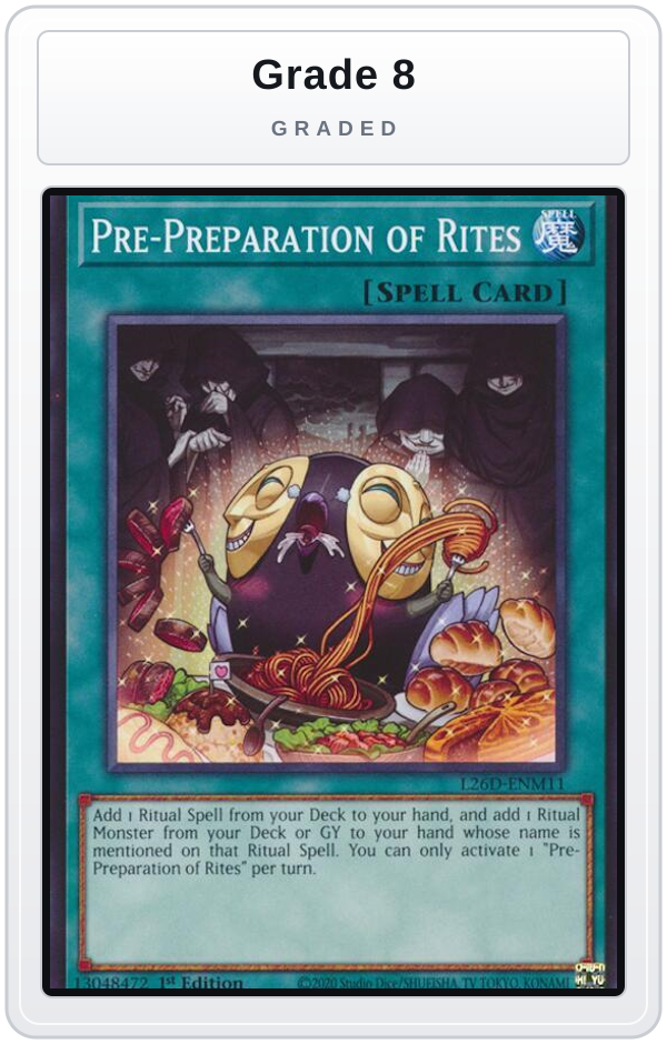 Graded - Pre-Preparation of Rites — Grade 8 graded overlay