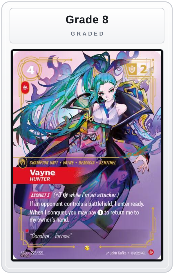 Graded - Vayne - Hunter (Overnumbered) — Grade 8 graded overlay