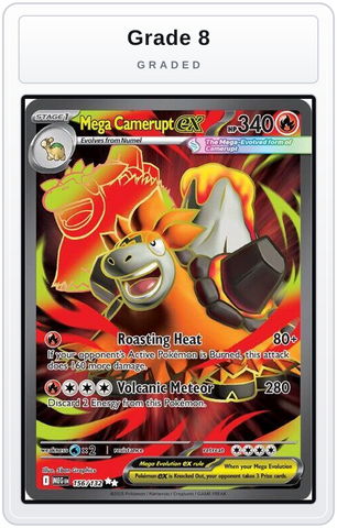 Graded - Mega Camerupt ex - 156/132 — Grade 8 graded overlay