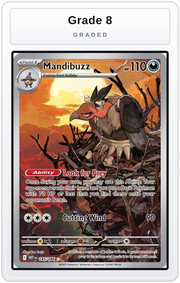 Graded - Mandibuzz - 145/086 — Grade 8 graded overlay