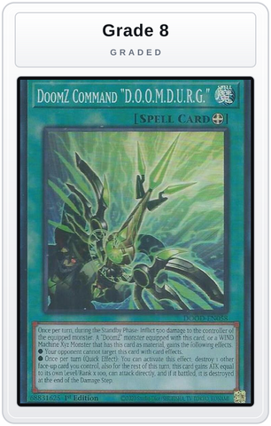 Graded - DoomZ Command "D.O.O.M.D.U.R.G." — Grade 8 graded overlay