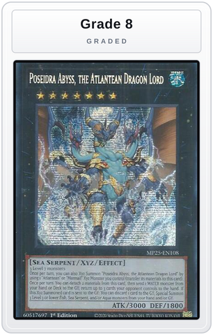 Graded - Poseidra Abyss, the Atlantean Dragon Lord — Grade 8 graded overlay