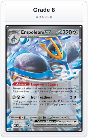 Graded - Empoleon ex - 070/094 — Grade 8 graded overlay