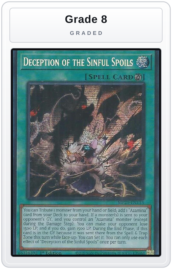 Graded - Deception of the Sinful Spoils — Grade 8 graded overlay