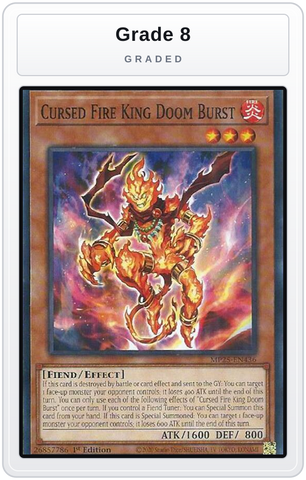 Graded - Cursed Fire King Doom Burst — Grade 8 graded overlay