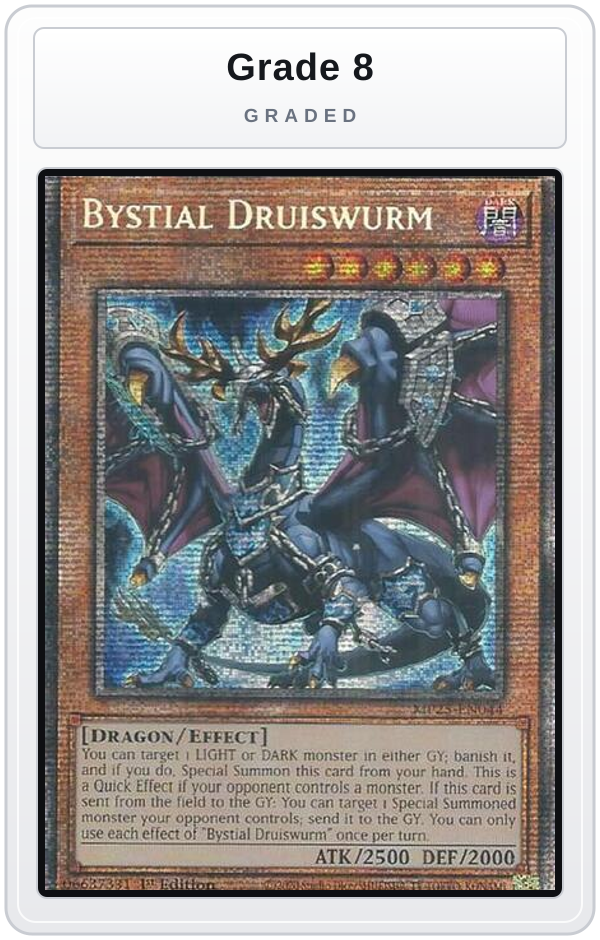 Graded - Bystial Druiswurm — Grade 8 graded overlay