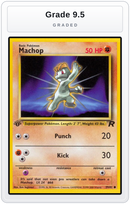 Graded - Machop — Grade 9.5 graded overlay
