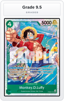 Graded - Monkey.D.Luffy - PRB02-005 — Grade 9.5 graded overlay