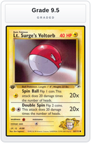 Graded - Lt. Surge's Voltorb — Grade 9.5 graded overlay