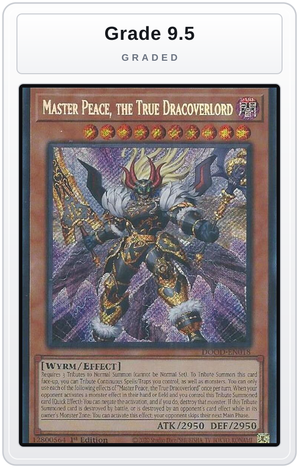 Graded - Master Peace, the True Dracoverlord — Grade 9.5 graded overlay