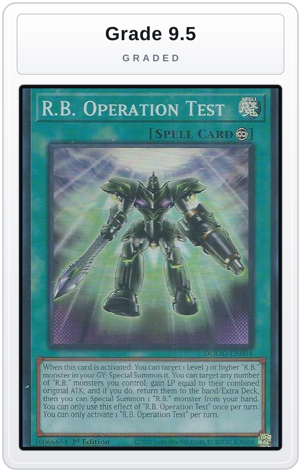 Graded - R.B. Operation Test — Grade 9.5 graded overlay