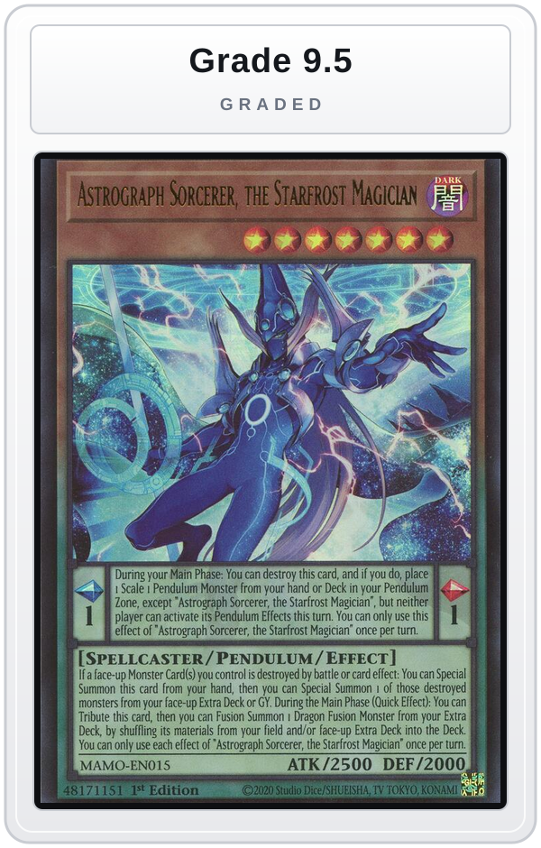 Graded - Astrograph Sorcerer, the Starfrost Magician — Grade 9.5 graded overlay