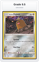 Graded - Alolan Diglett - 9/12 — Grade 9.5 graded overlay