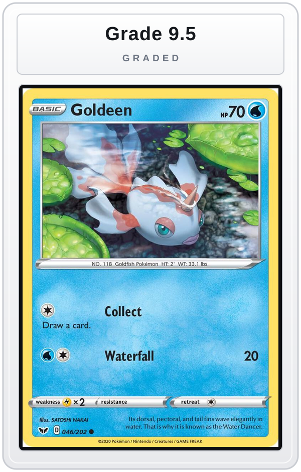 Graded - Goldeen (046) — Grade 9.5 graded overlay
