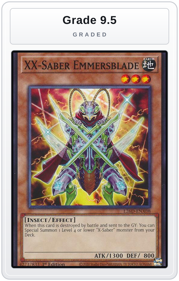 Graded - XX-Saber Emmersblade — Grade 9.5 graded overlay