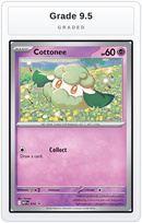 Graded - Cottonee (Cosmos Holo) — Grade 9.5 graded overlay