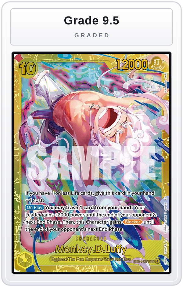Graded - Monkey.D.Luffy (EB04-061) — Grade 9.5 graded overlay