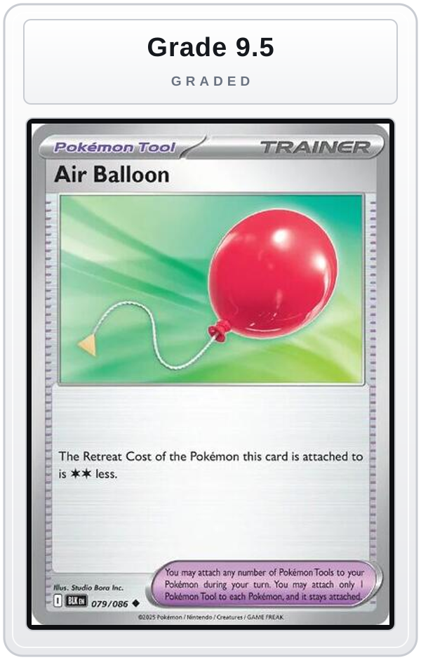Graded - Air Balloon — Grade 9.5 graded overlay