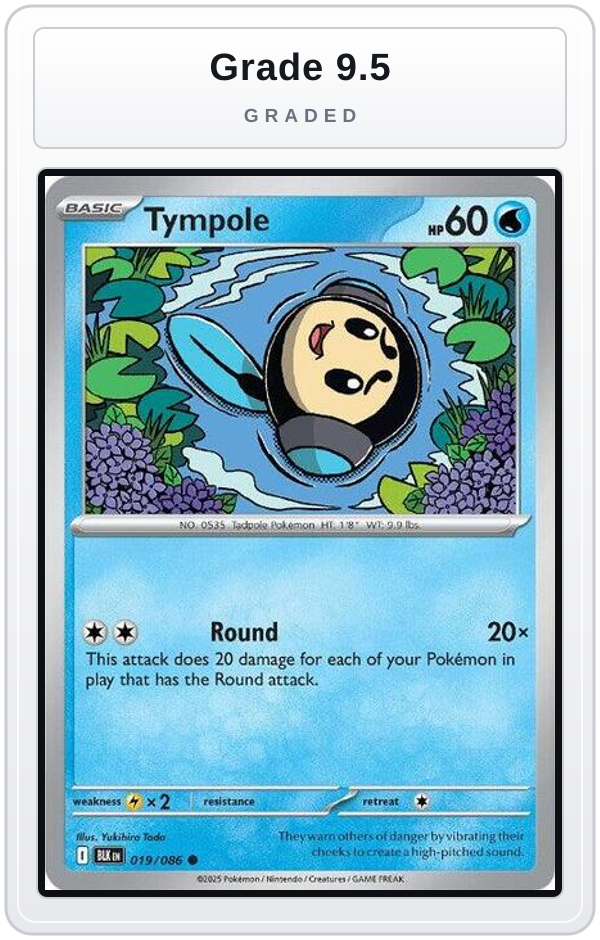 Graded - Tympole — Grade 9.5 graded overlay