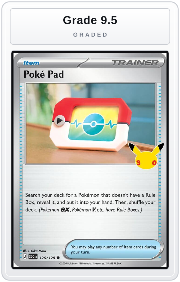 Graded - Poke Pad — Grade 9.5 graded overlay