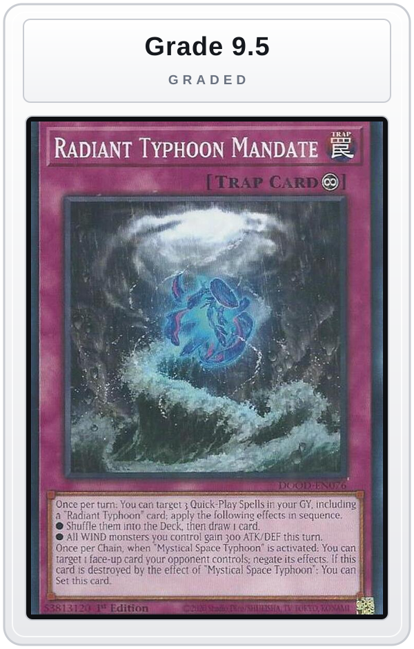 Graded - Radiant Typhoon Mandate — Grade 9.5 graded overlay