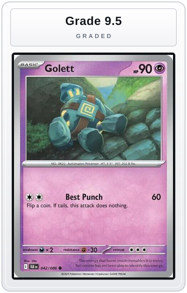 Graded - Golett — Grade 9.5 graded overlay