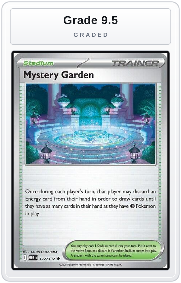 Graded - Mystery Garden - 122/132 — Grade 9.5 graded overlay