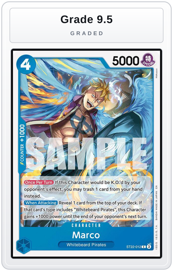Graded - Marco — Grade 9.5 graded overlay
