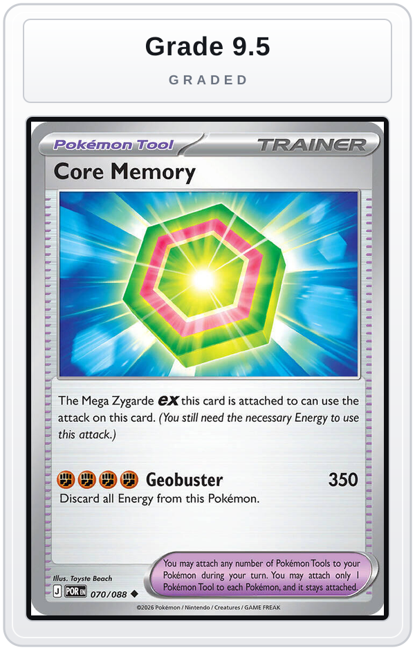Graded - Core Memory — Grade 9.5 graded overlay