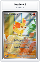 Graded - Fennekin - 080 — Grade 9.5 graded overlay