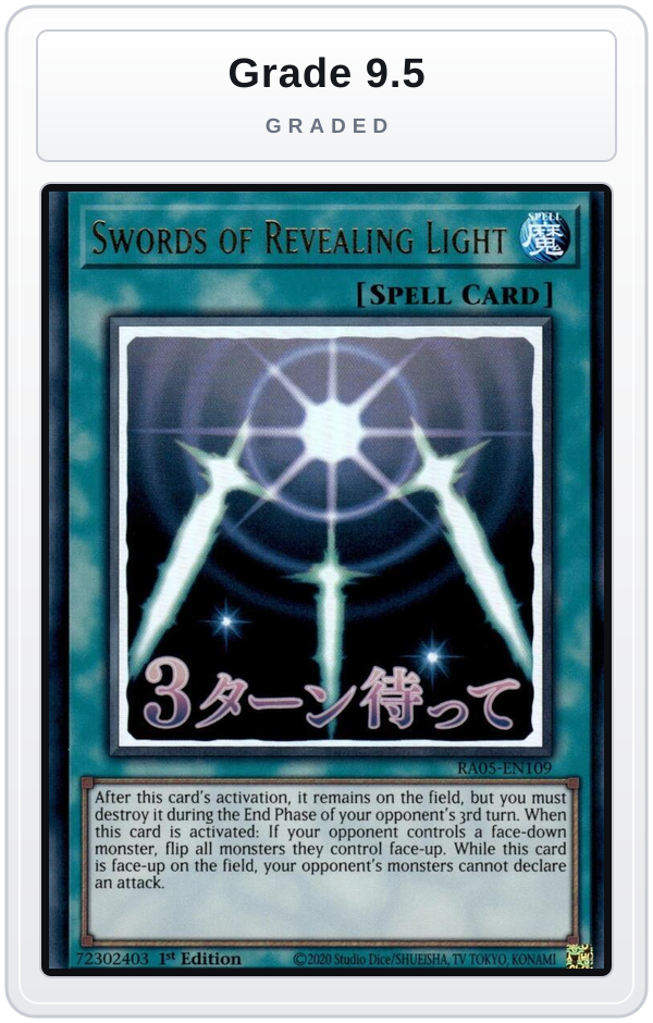 Graded - Swords of Revealing Light — Grade 9.5 graded overlay