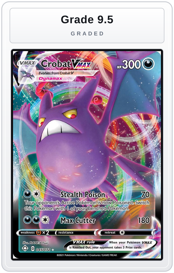 Graded - Crobat VMAX — Grade 9.5 graded overlay