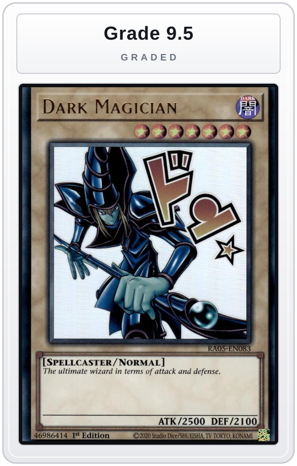 Graded - Dark Magician — Grade 9.5 graded overlay