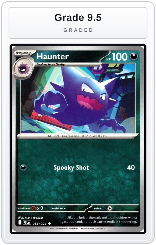 Graded - Haunter - 055/094 — Grade 9.5 graded overlay