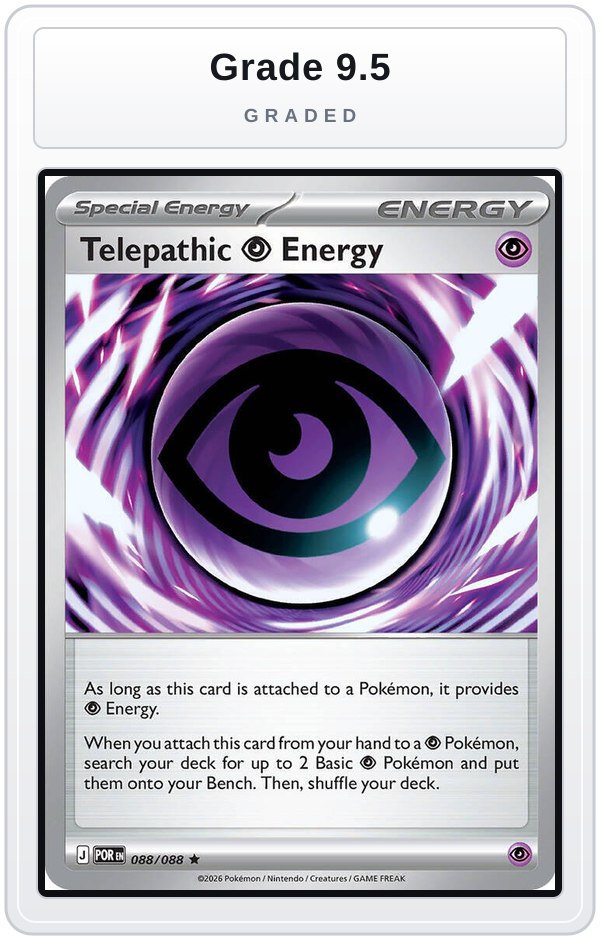 Graded - Telepathic Psychic Energy — Grade 9.5 graded overlay