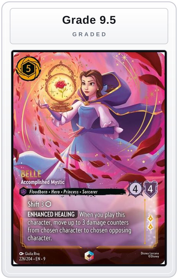 Graded - Belle - Accomplished Mystic (Enchanted) — Grade 9.5 graded overlay