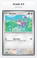 Graded - Rattata — Grade 9.5 graded overlay