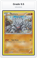 Graded - Rhyhorn - 8/12 — Grade 9.5 graded overlay