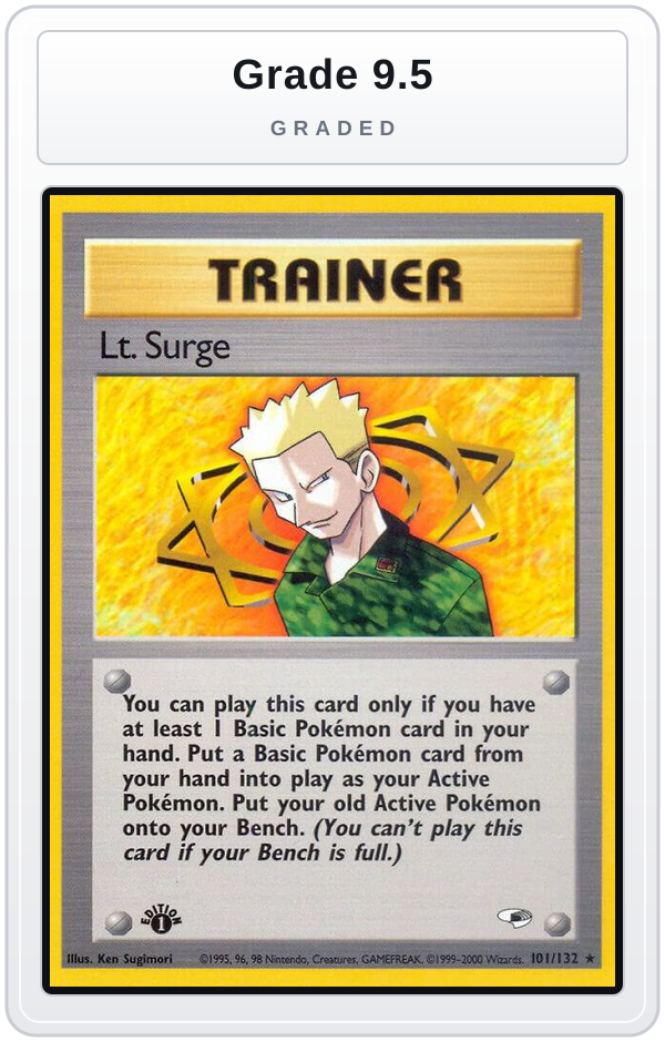 Graded - Lt. Surge (101) — Grade 9.5 graded overlay