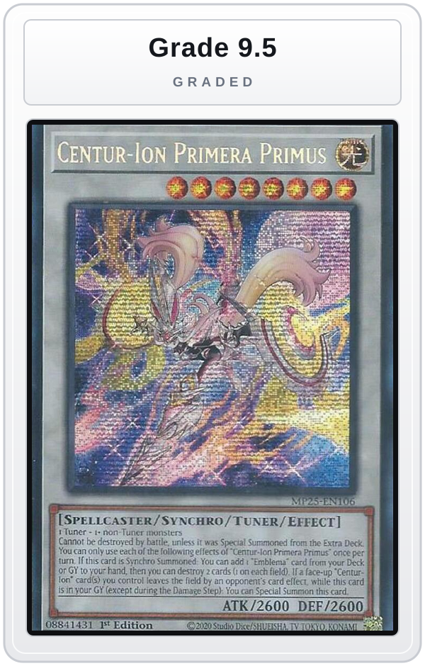 Graded - Centur-Ion Primera Primus — Grade 9.5 graded overlay