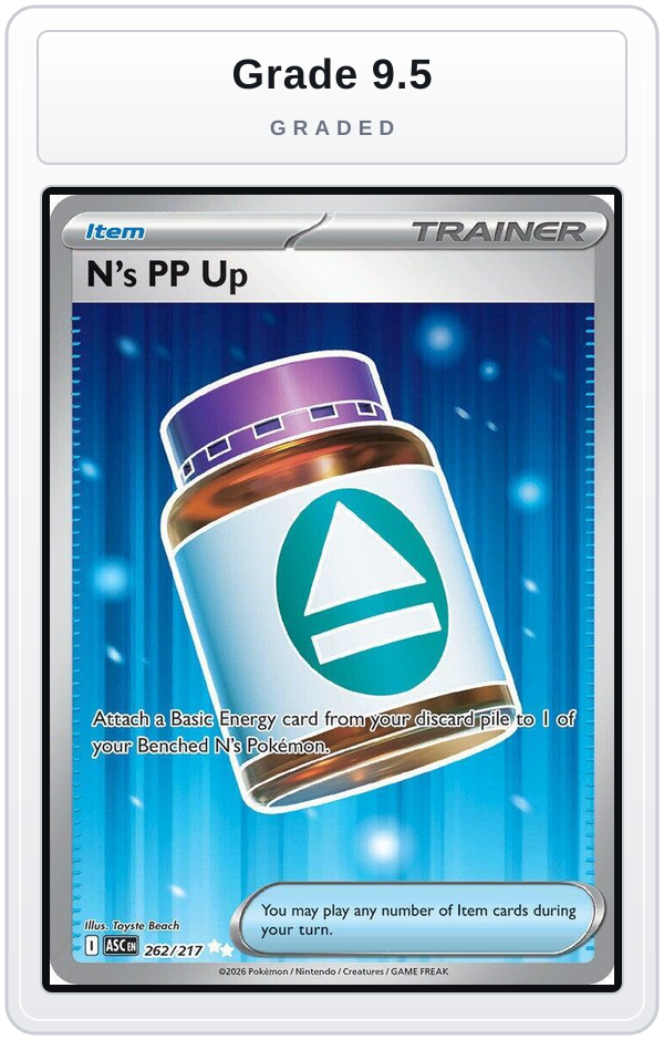 Graded - N's PP Up - 262/217 — Grade 9.5 graded overlay