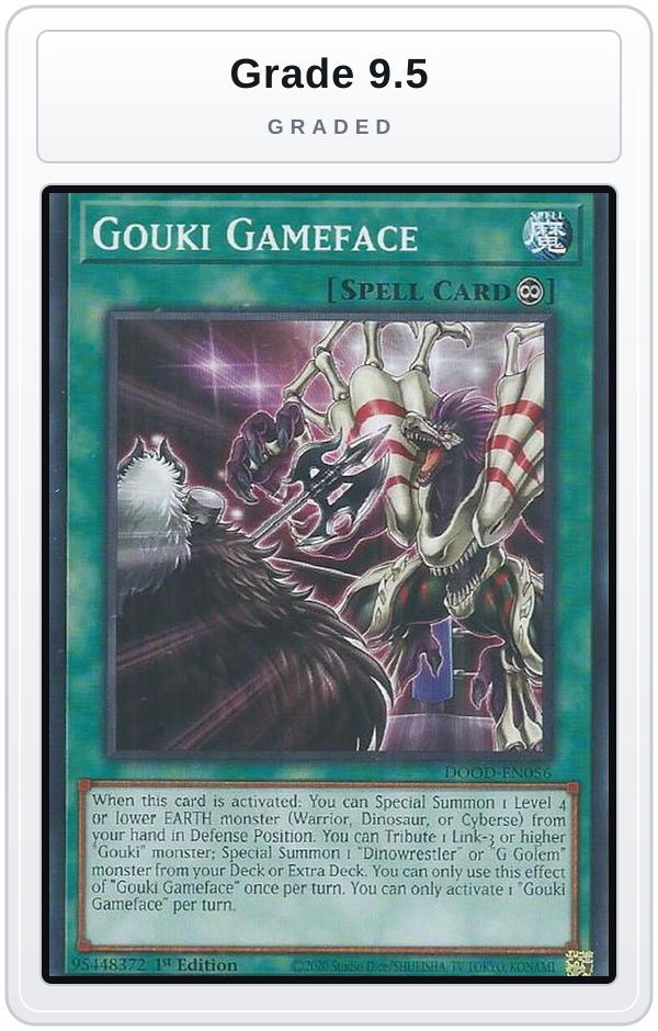 Graded - Gouki Gameface — Grade 9.5 graded overlay