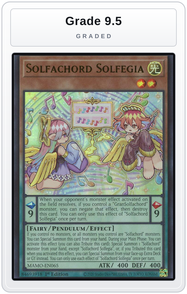 Graded - Solfachord Solfegia — Grade 9.5 graded overlay