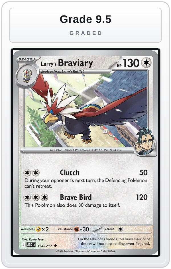 Graded - Larry's Braviary — Grade 9.5 graded overlay