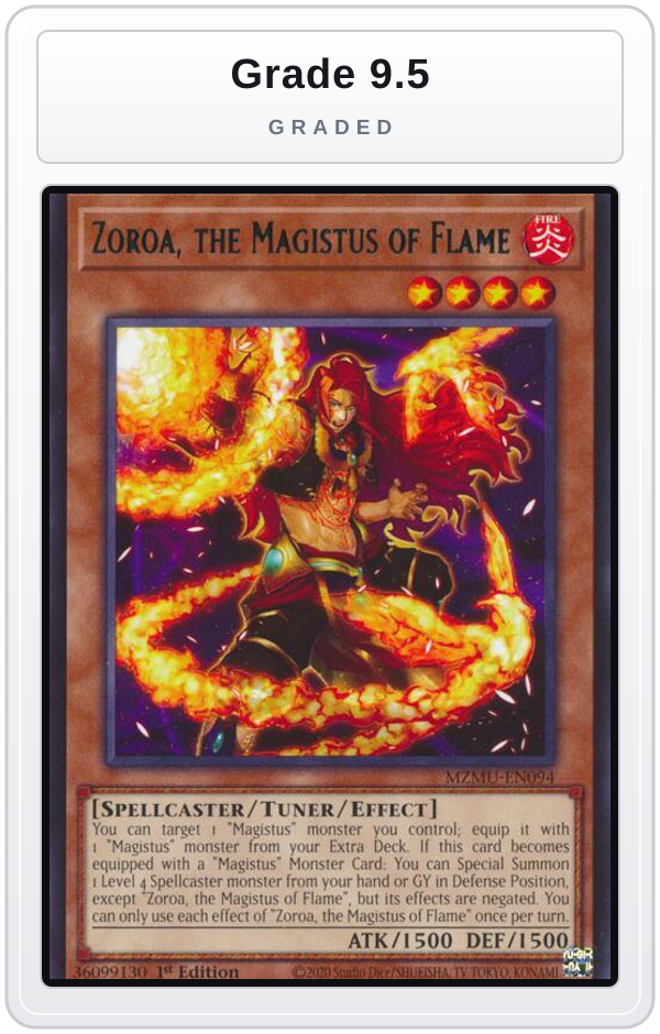 Graded - Zoroa, the Magistus of Flame — Grade 9.5 graded overlay