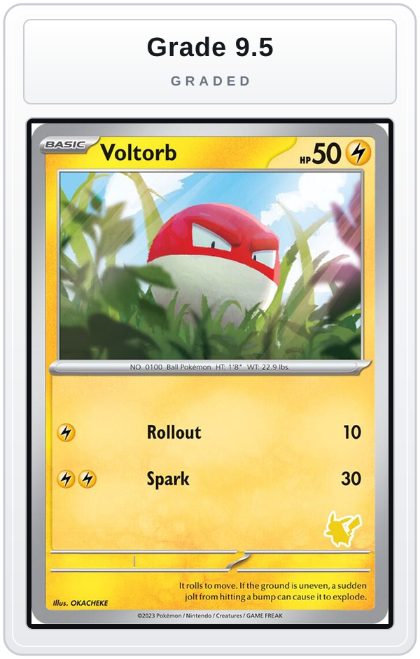Graded - Voltorb — Grade 9.5 graded overlay