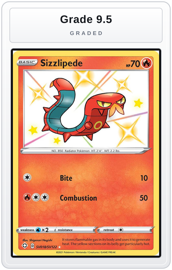 Graded - Sizzlipede — Grade 9.5 graded overlay