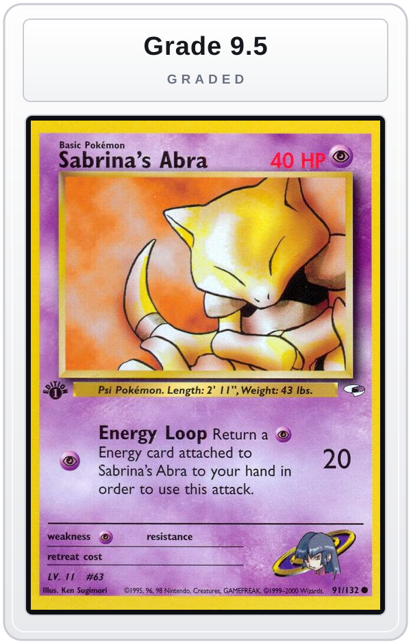 Graded - Sabrina's Abra — Grade 9.5 graded overlay