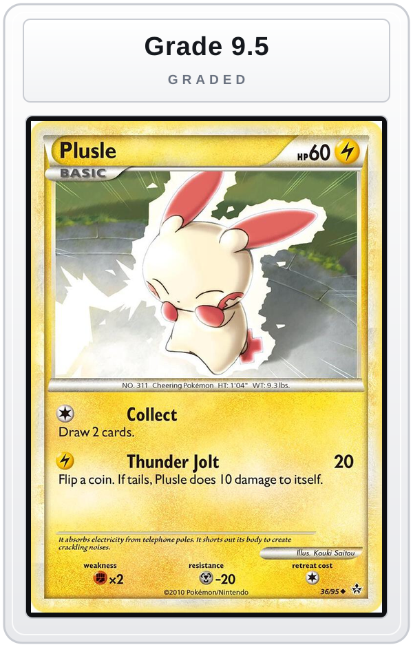 Graded - Plusle — Grade 9.5 graded overlay