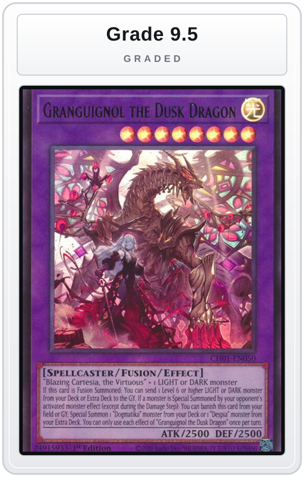 Graded - Granguignol the Dusk Dragon — Grade 9.5 graded overlay